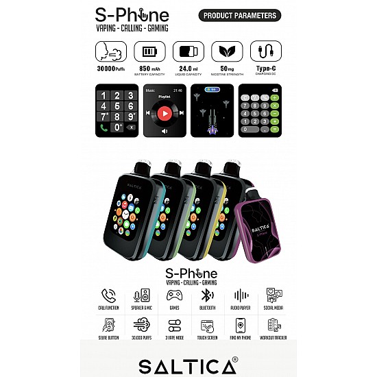 Saltica S-Phone 30000 Puff Tek Kullanımlık Elektronik Sigara
