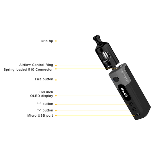 Aspire Zelos 50w + Aspire Nautilus 2 Elektronik Sigara Kit