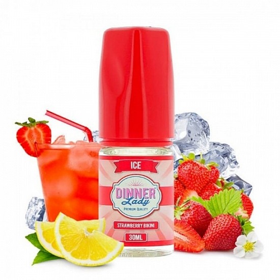 Dinner Lady - Strawberry Bikini Ice 30 ml Premium Salt Likit