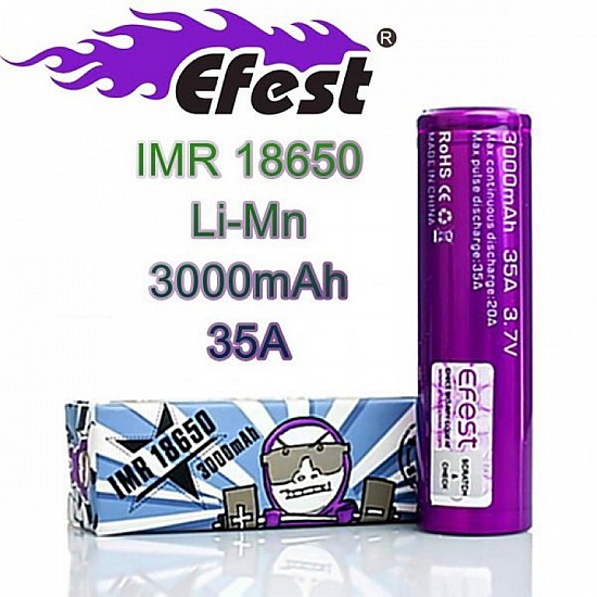 Efest IMR Li-Mn 18650 3000mAh Pil
