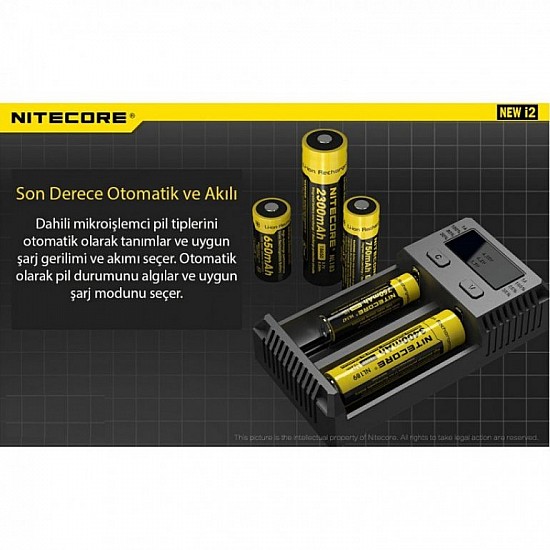 Nitecore New i2 intelli charger Li-ion 2'li Pil Şarj Cihazı